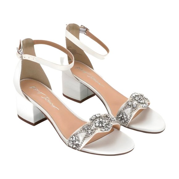 Betsey Johnson White Sandals with Silver Embellishments - Picture 7 of 7